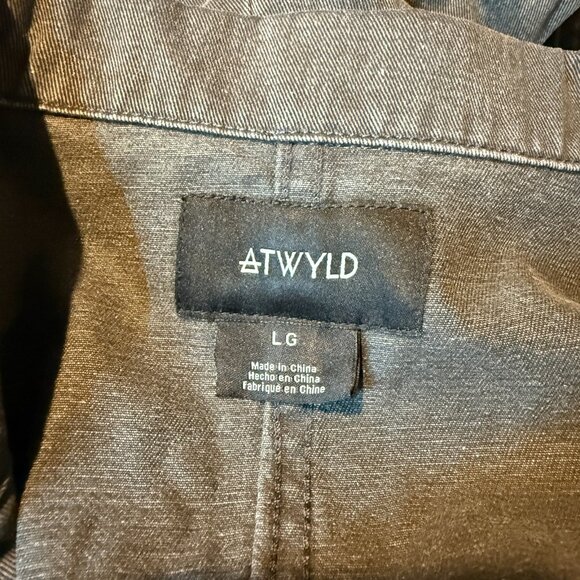 ATWYLD Women L Uniform Jumpsuit Black Denim Short Sleeve Utility Pockets Adjust - Picture 5 of 12